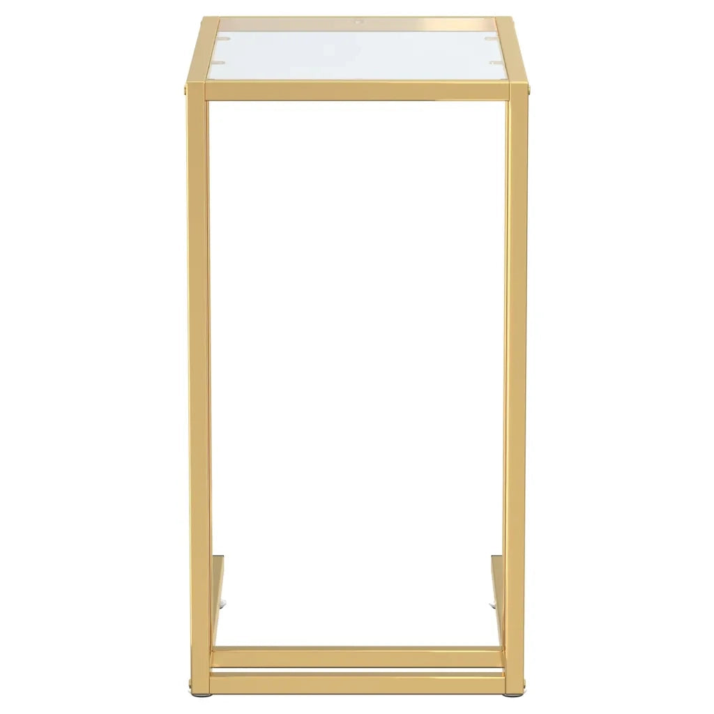 vidaXL Tavolino per Computer Trasparente 50x35x65 cm Vetro Temperato