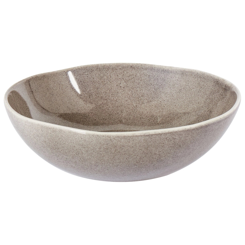 Set di 4 piatti fondi fatti a mano finitura smalto reattivo Grigio Cucina Sala da pranzo