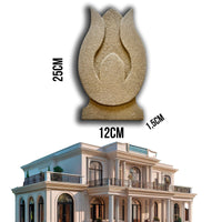 8,99pz *** STOCK *** Fregio capitello cimasa per esterno in xps resinati 12x25x1,5cm PD07