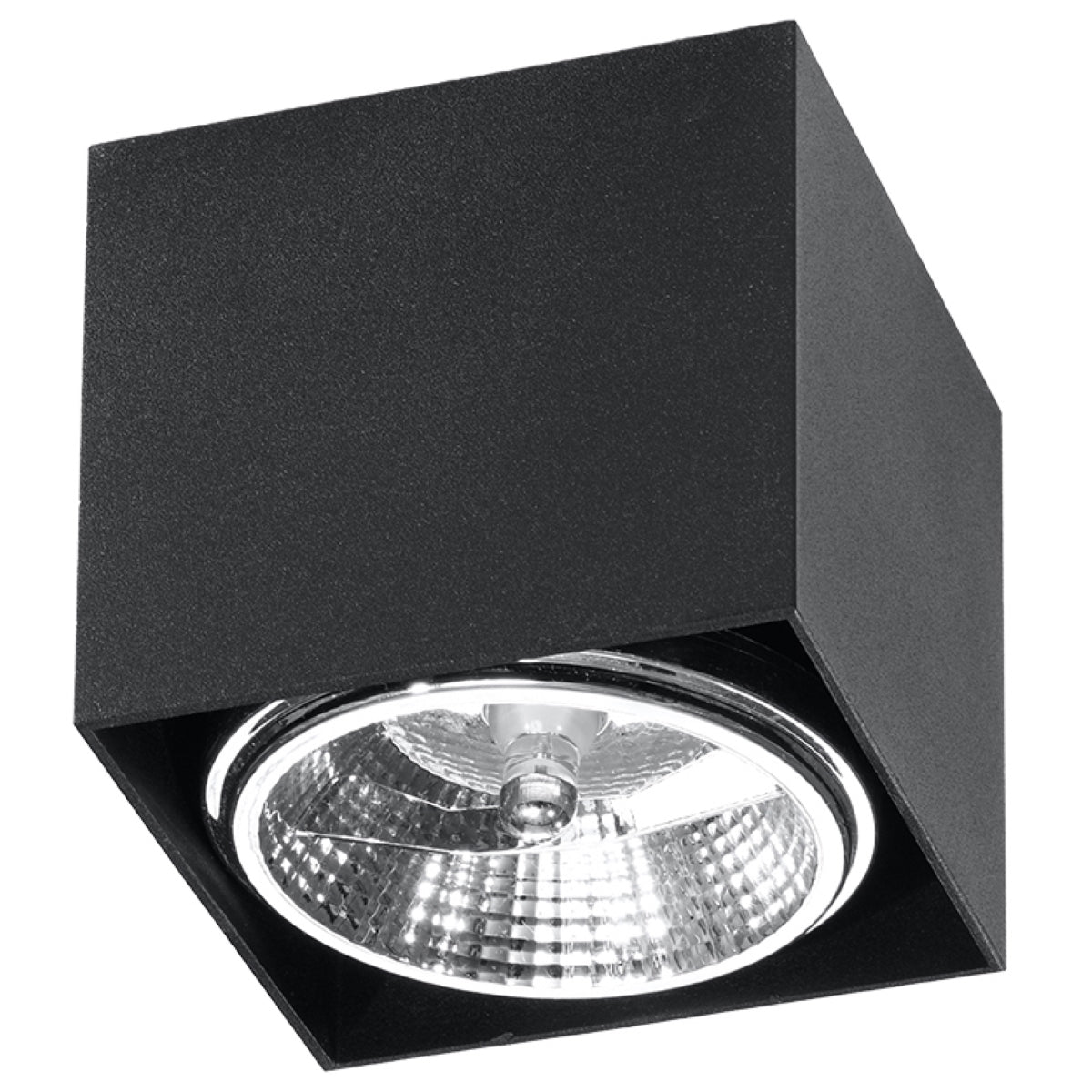 Lampada LED quadrata in alluminio nero Deep Space Blake GU10 10W Max