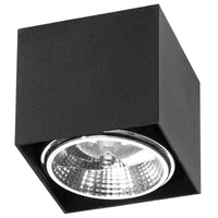 Lampada LED quadrata in alluminio nero Deep Space Blake GU10 10W Max