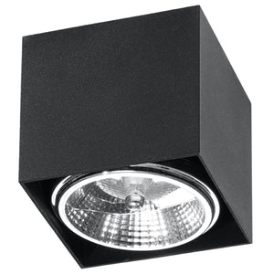 Lampada LED quadrata in alluminio nero Deep Space Blake GU10 10W Max
