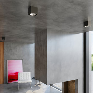 Lampada LED quadrata in alluminio nero Deep Space Blake GU10 10W Max