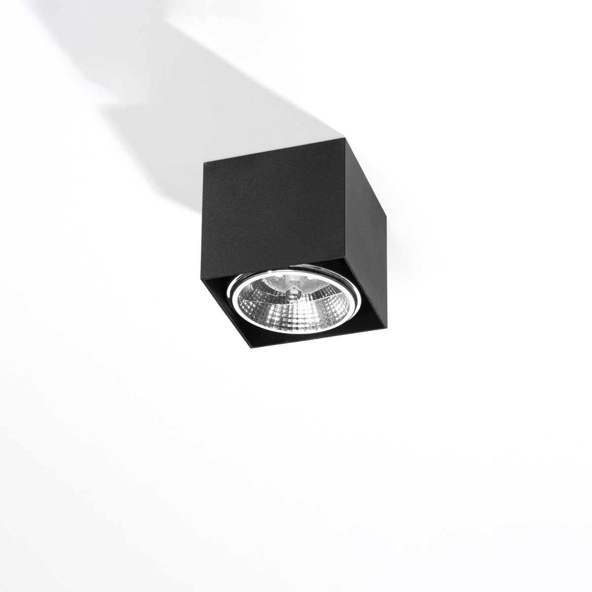 Lampada LED quadrata in alluminio nero Deep Space Blake GU10 10W Max