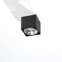 Lampada LED quadrata in alluminio nero Deep Space Blake GU10 10W Max