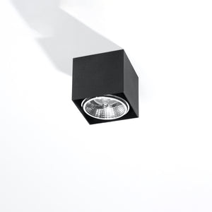 Lampada LED quadrata in alluminio nero Deep Space Blake GU10 10W Max