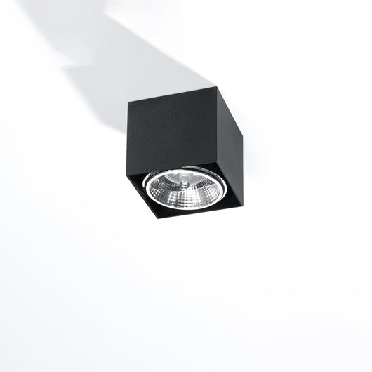 Lampada LED quadrata in alluminio nero Deep Space Blake GU10 10W Max