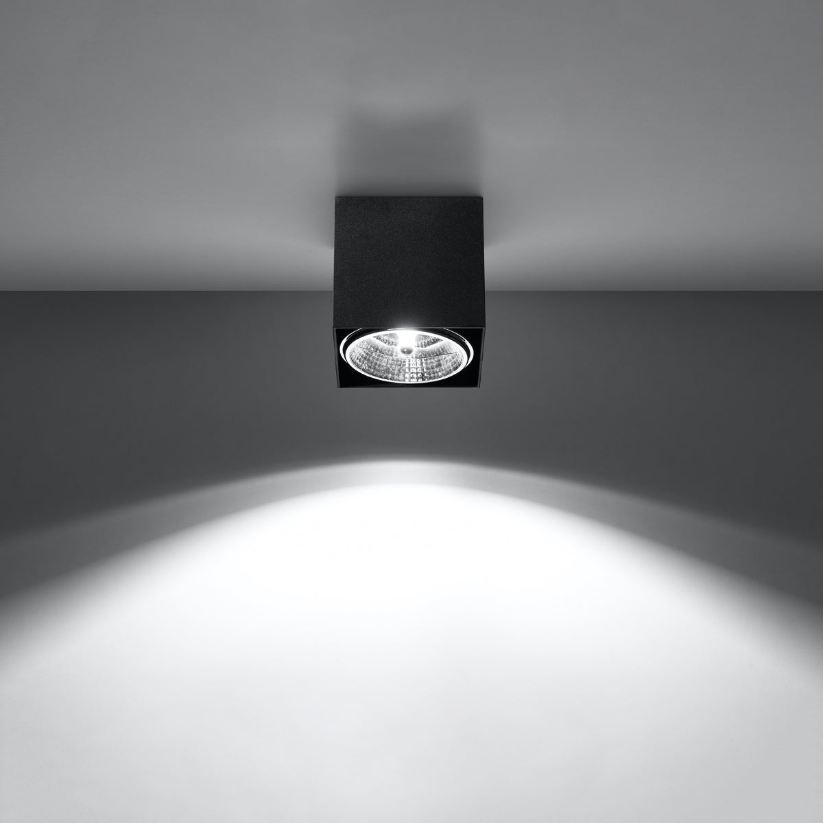 Lampada LED quadrata in alluminio nero Deep Space Blake GU10 10W Max