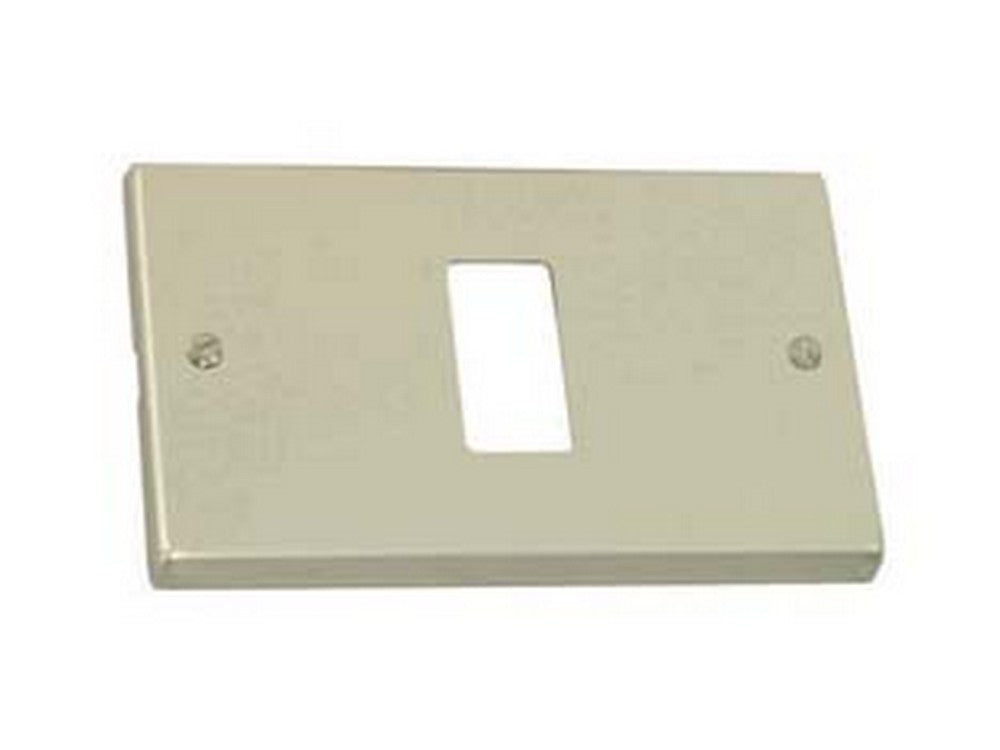 placca 1 posto in alluminio paglierino - mm.115x80h.  cod:ferx.fer87872