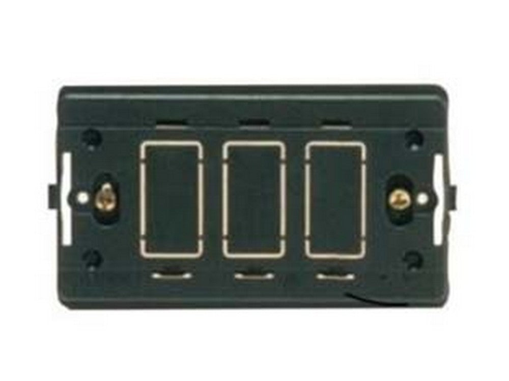 supporto scatola rettangolare placca mm.115 3 posti "venus" 3 posti 1800 cod:ferx.fer87902