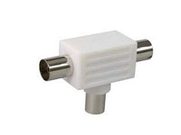 adattatore tv coassiale  - 1 spina + 2 prese mm.9,5 cod:ferx.fer87087