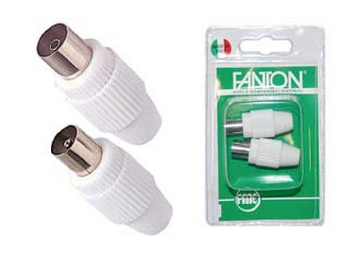 5blister giungicavo tv spina + presa coassiale mm.9,5 - mm.9,5 37020 cod:ferx.fer14809