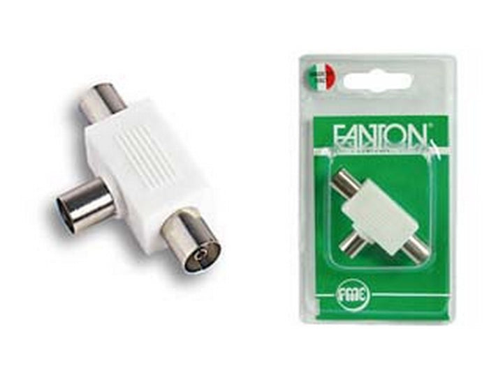 2blister presa multipla tv a 2 uscite in blister - mm.9,5 37060 cod:ferx.fer14977