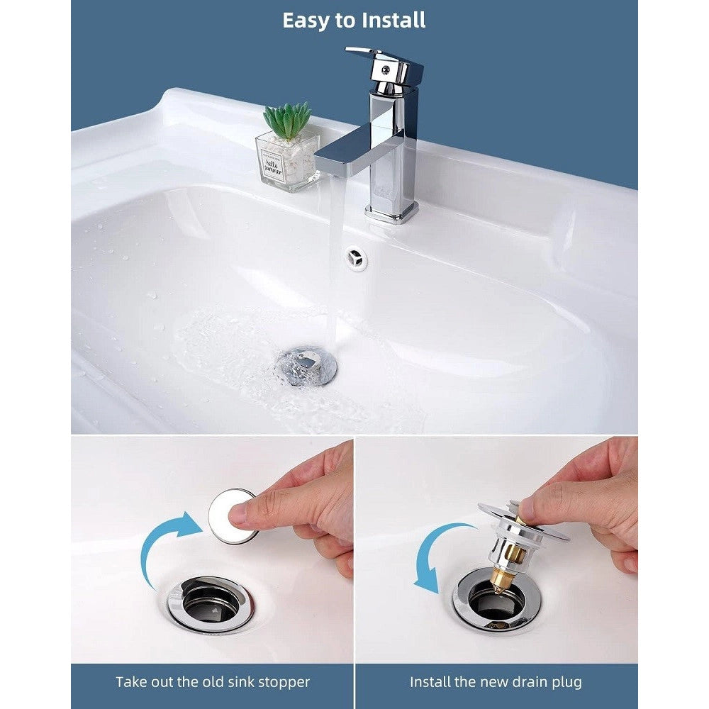 Trade Shop - Tappo Pop Up Per Piletta Lavandino Bidet Lavabo Bagno Filtro Valvola Click Clack -