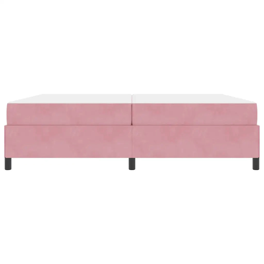 vidaXL Struttura del letto Rosa e bianco 200 x 200 cm Velluto