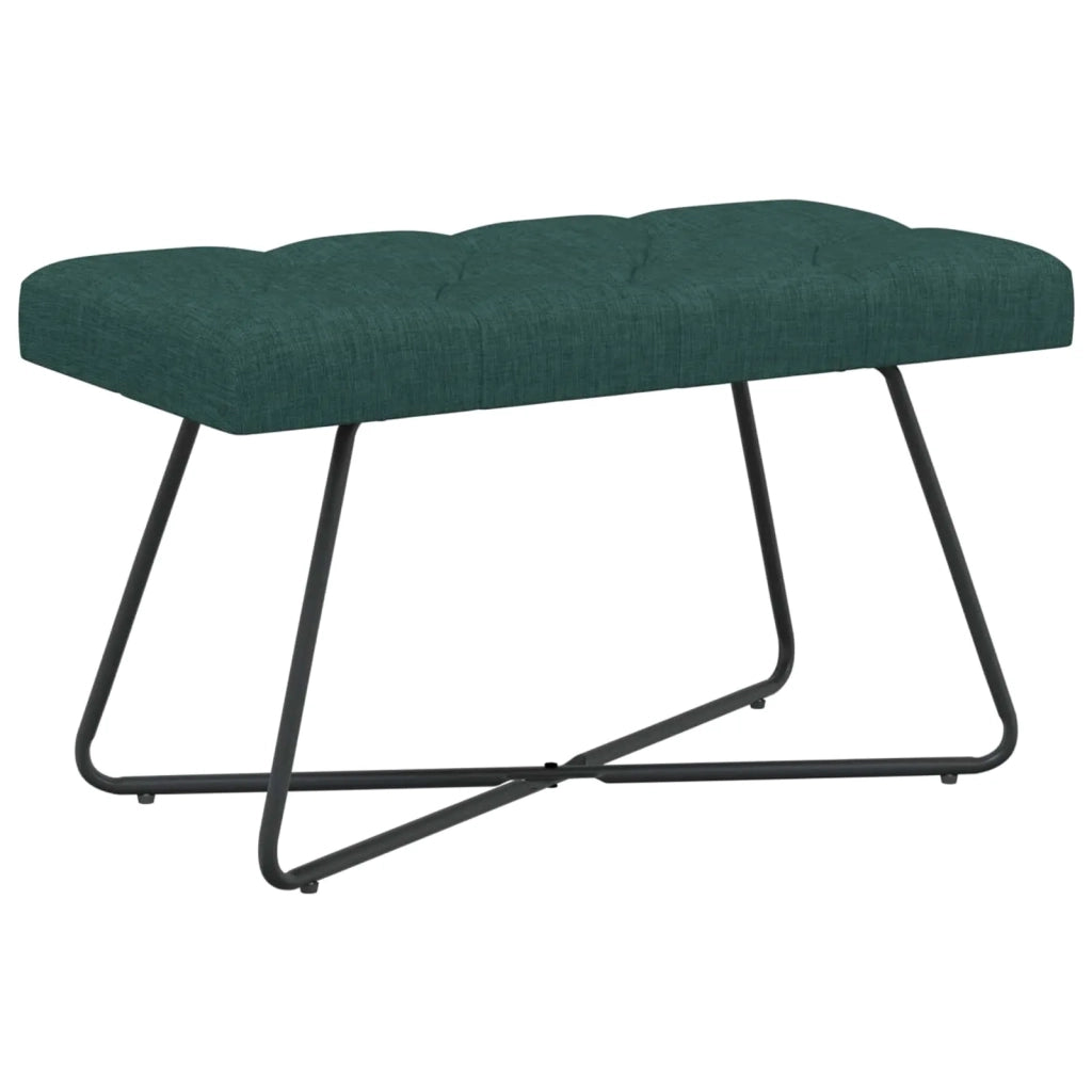 Panchina con bottoni imbottiti Verde Scuro 80 x 40 x 46 cm 42038362