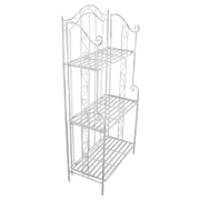Scaffale 3 piani stile provenzale verniciato in Acciaio cm 60x32x128 - REGGIE