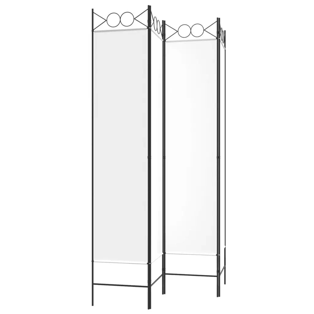 Divisorio a 4 Pannelli Bianco 160x200 cm Tessuto 350150