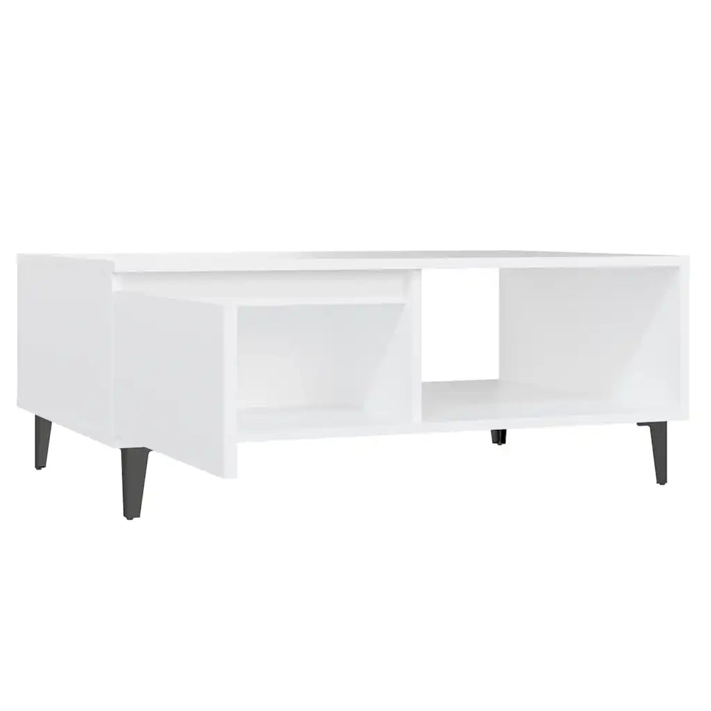 Tavolino da Salotto Bianco 90x60x35 cm in Legno Multistrato 806004