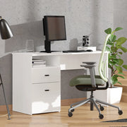 Frutal, Scrivania 2 Cassetti, 127x51x77h cm Bianco Opaco