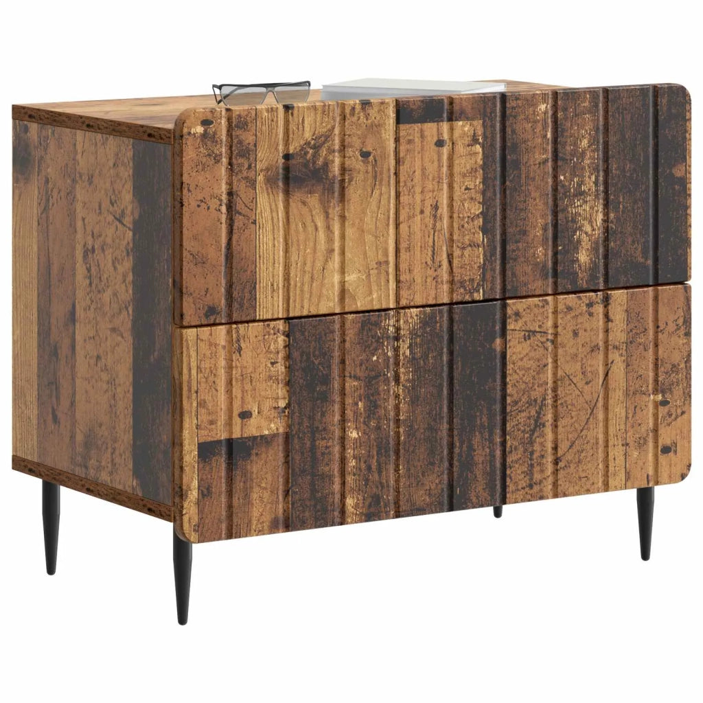 Armadio da Notte con cassetto Legno antico 62 x 34,5 x 49,5 cm 894323
