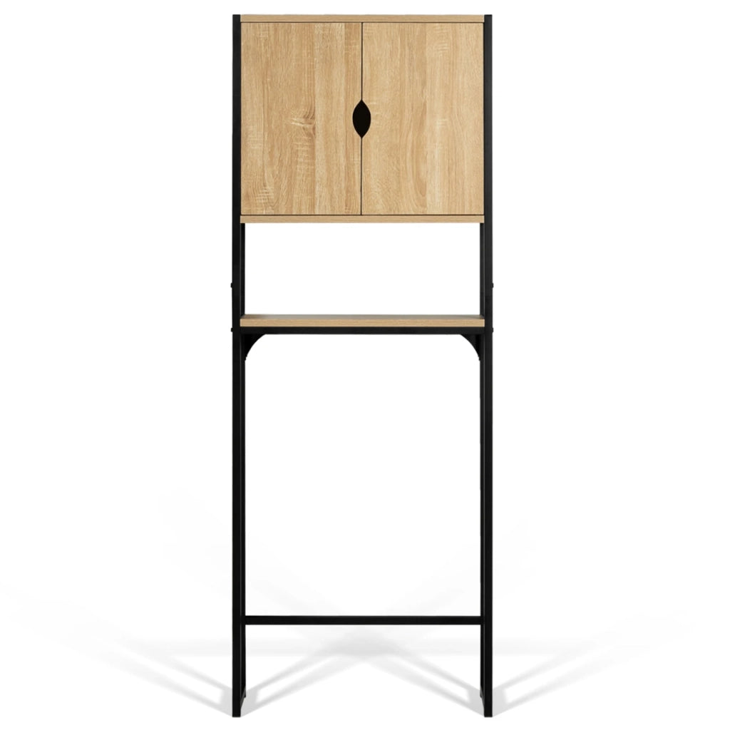 IDMarket - Mobile scaffale sopra WC con armadio DETROIT design industriale