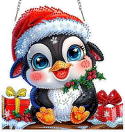 Decorazione da Incollare con Diamanti - Ornamento di Natale - Due Facce - Set di Attività - Adatto per Bambini/Adulti - Incluso il Ciondolo/Accessori - Pittura con Diamanti