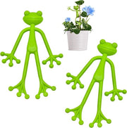 Clip di sostegno per piante climatizzante con design rana verde per piante e decorazione di giardino interna ed esterna grande
