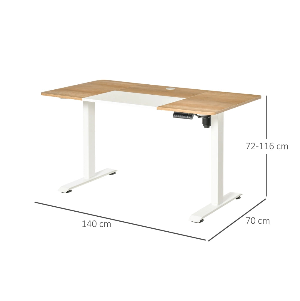 Scrivania elettrica regolabile in altezza 140 x 70 cm
