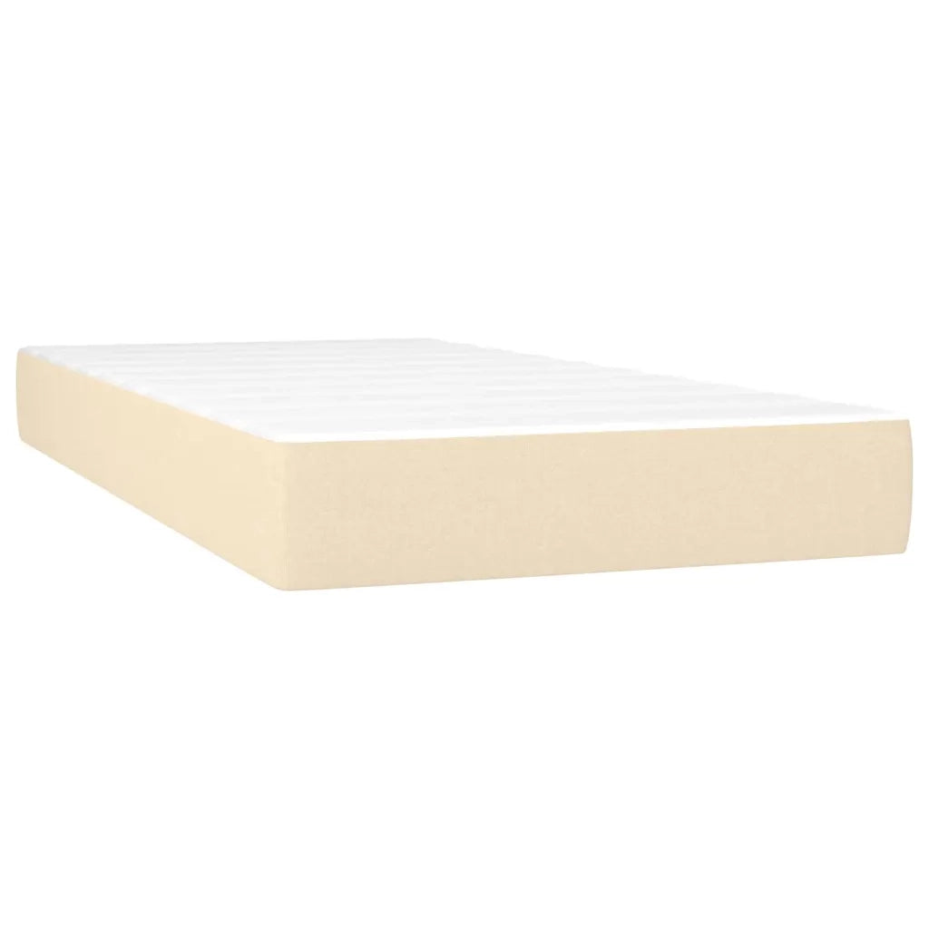 Giroletto a Molle con Materasso Crema 90x190 cm in Tessuto 3130078