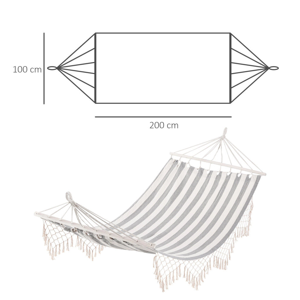 Amaca da viaggio portatile ¨C zephmum ¨C grigio chiaro cotone poliestere 200x100 cm