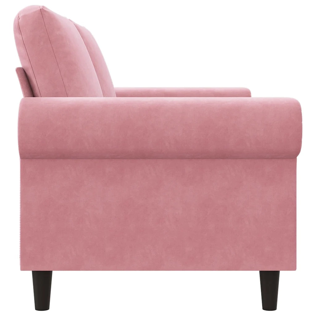 Divano a 2 Posti Rosa 140 cm in Velluto 359532