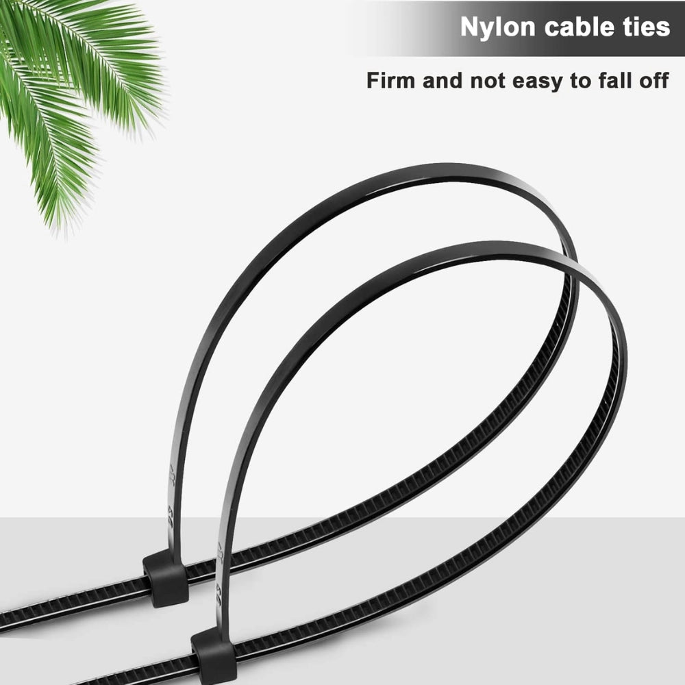 Raytech fascette per cablaggio in nylon autoestinguente confezione da 100 pezzi *** colore nero, dimensioni 4,8 x 200...