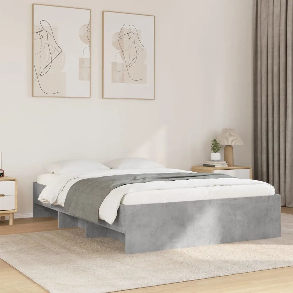 Giroletto-Struttura Letto Grigio Cemento 120x200 cm in Legno Multistrato 825976