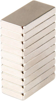 10 pezzi di magneti forti a neodimio | 20 x 10 x 3 mm | 4,2 kg di attrazione | per lavagne magnetiche, lavagne di vetro, frigoriferi, lavagne bianche