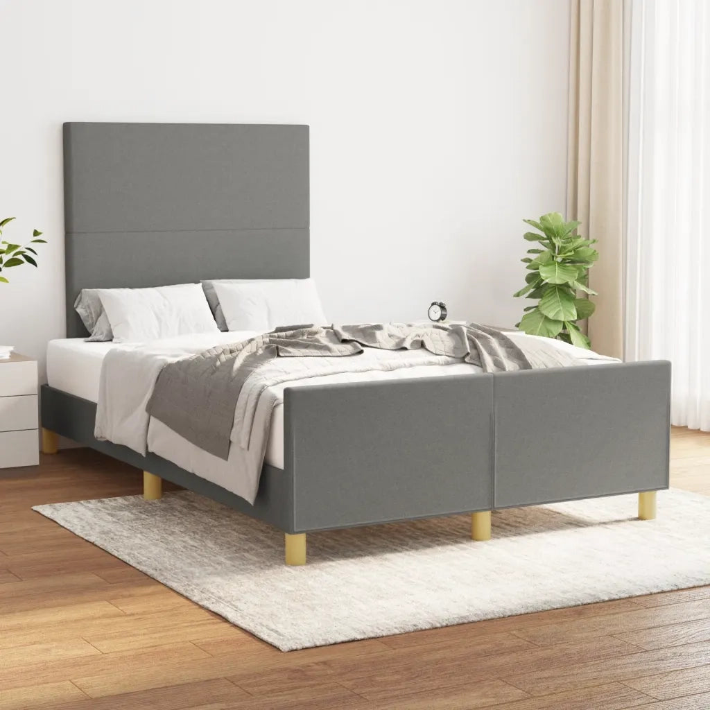 Giroletto senza Materasso Grigio Scuro 120x190 cm in Tessuto 3270500