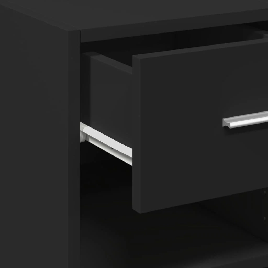 Buffet credenza cassettiera mobiletto mobile contenitore organizer per cucina soggiorno salotto 40 x 42,5 x 93 cm legno ingegnerizzato nero 02_0035943