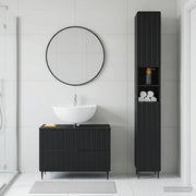 Set di Armadi da Bagno da 2 Pezzi ZWOLLE Nero 3417514