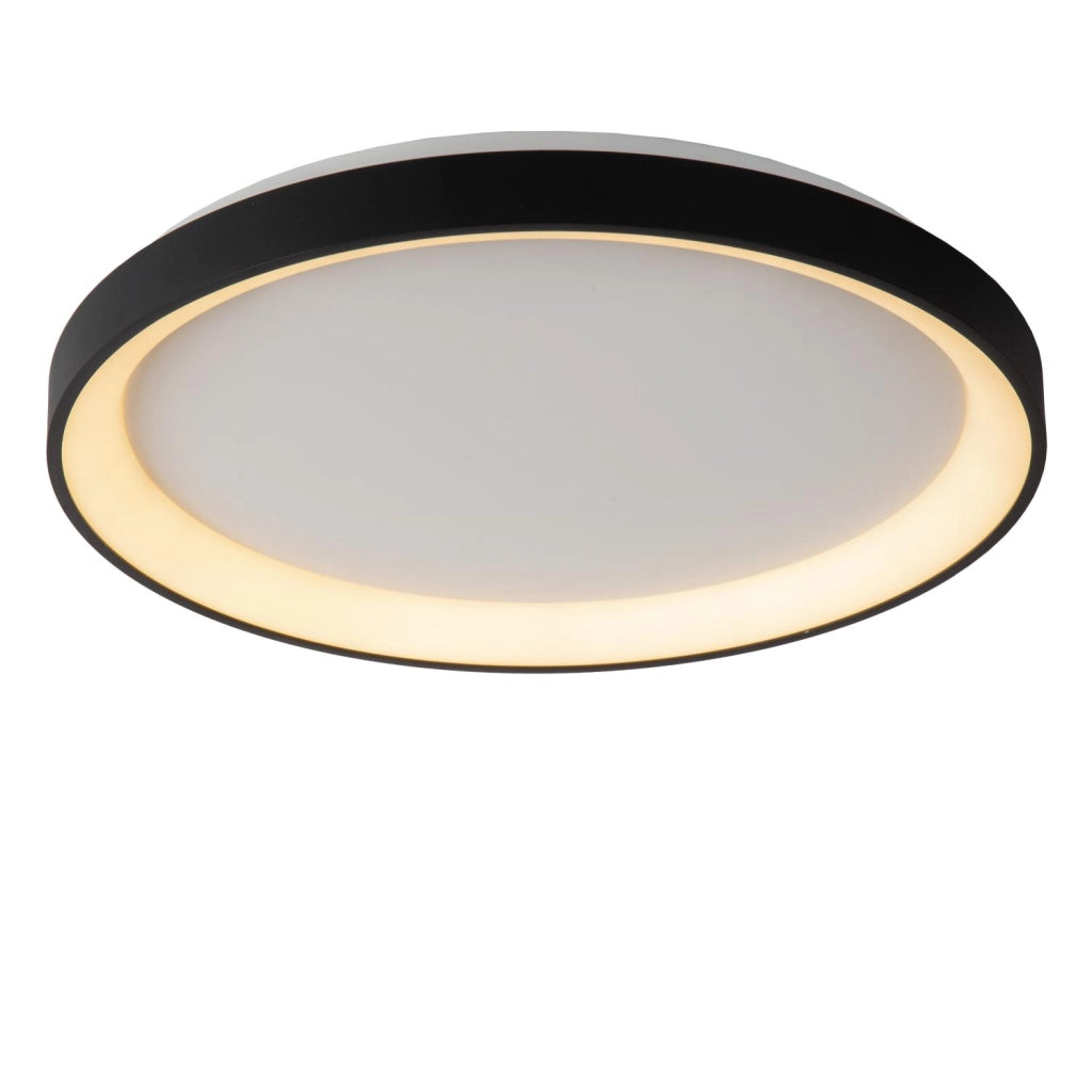 Plafoniera LED rotonda nera 38W luce calda VIDAL Lucide