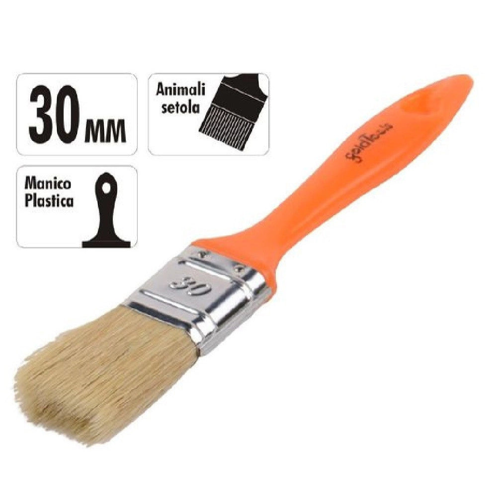 Trade Shop - Pennello 30 Mm Pennellessa Con Manico In Plastica Per Pittura Verniciare 90254 -