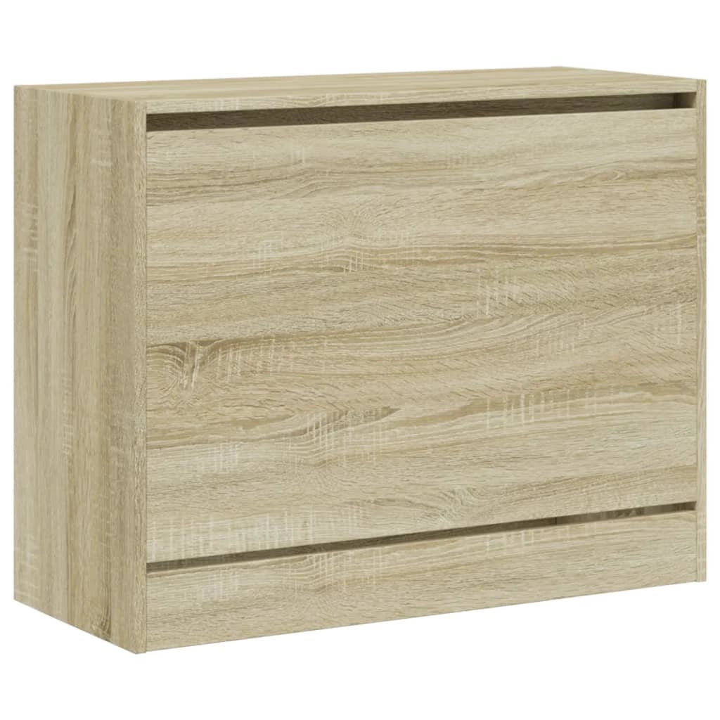 Scarpiera mobiletto portascarpe mobile per ingresso/corridoio/soggiorno legno Sonoma 80 x 34 x 63 cm marrone legno ingegnerizzato 02_0021733
