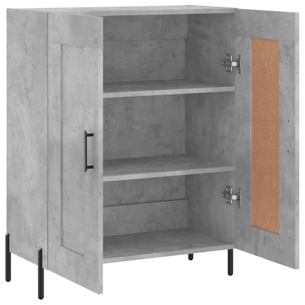 Credenza Grigio Cemento 69,5x34x90 cm in Legno Multistrato 830208