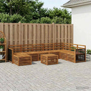 Set di divani da esterno 6 pz Naturale Legno di Acacia Massello 3384710