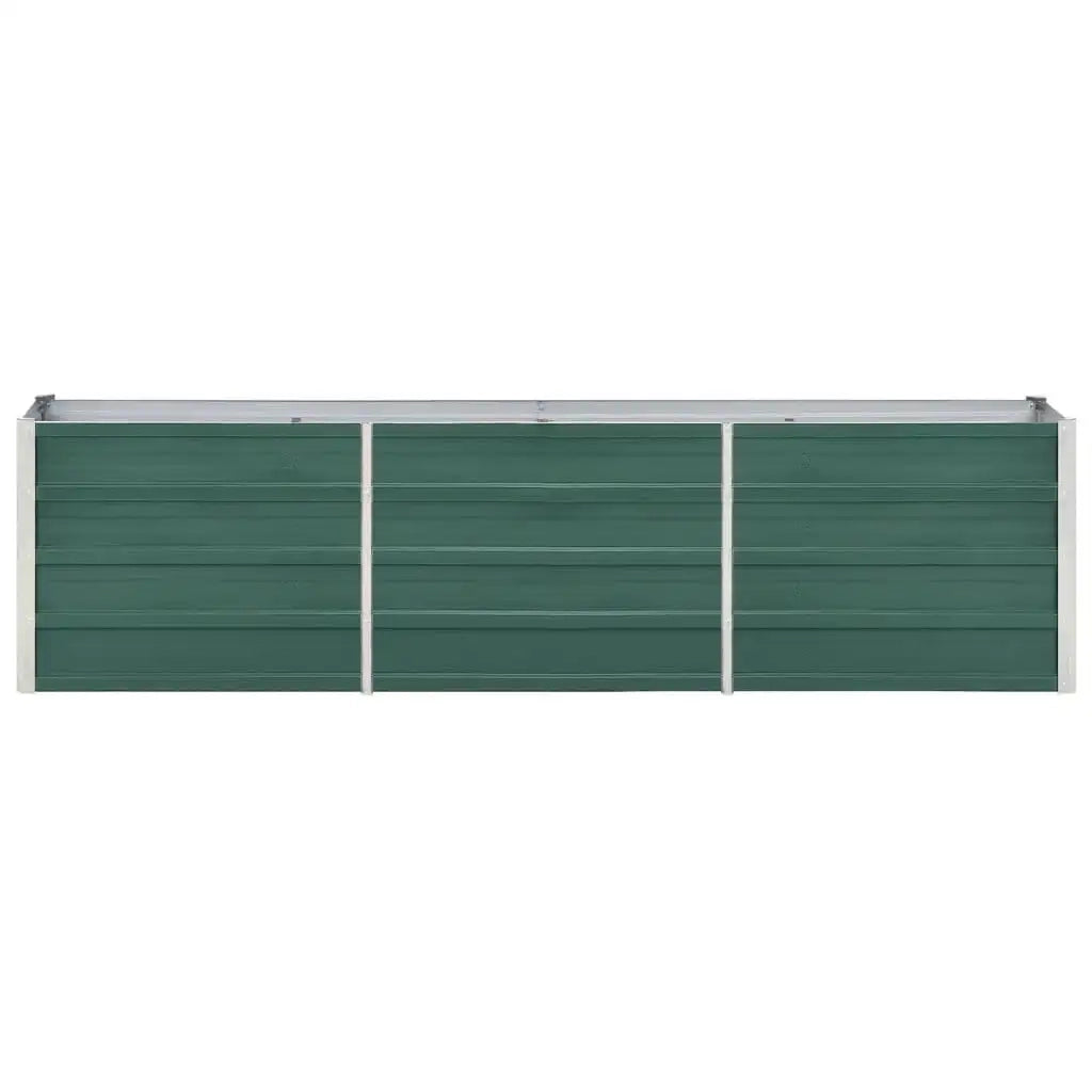 Letto Rialzato in Acciaio Zincato 240x40x45 cm Verde 47045