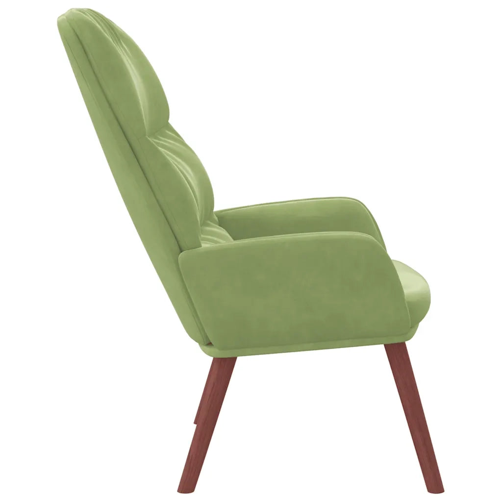 Sedia Relax Verde Chiaro in Velluto 4102613