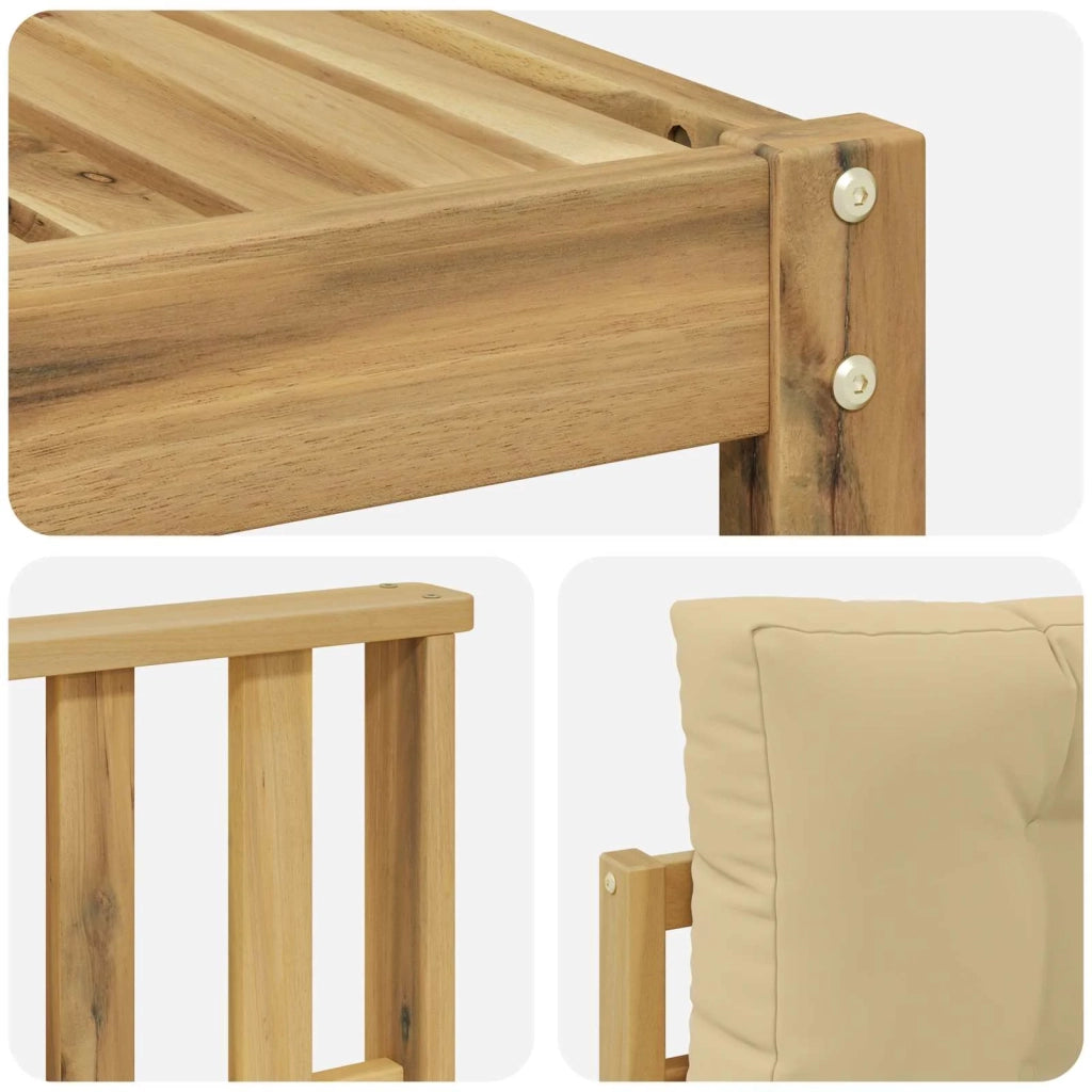Set di divani da esterno 6 pz Bianco e Beige 3386827