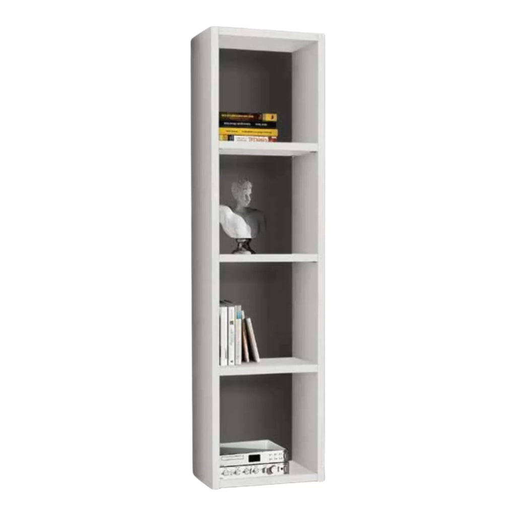 Libreria porta tv moderna colonna bianco frassino l.46 p.30 h.175 - Mobili 2G