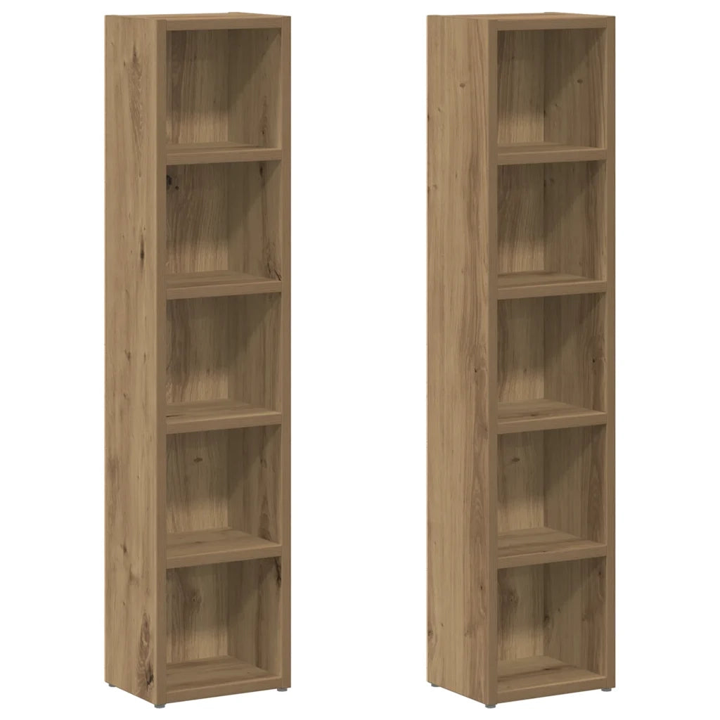 Mobili Porta CD 2pz Rovere Artigianale 21x16x93,5 in Truciolato 855839