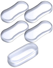Set di 5 tampone di gomma per toilette, tampone di gomma per toilette in silicone, gomma per copertura di coperchio di toilette trasparente per uso domestico, hotel, scuole, bagni e toilette
