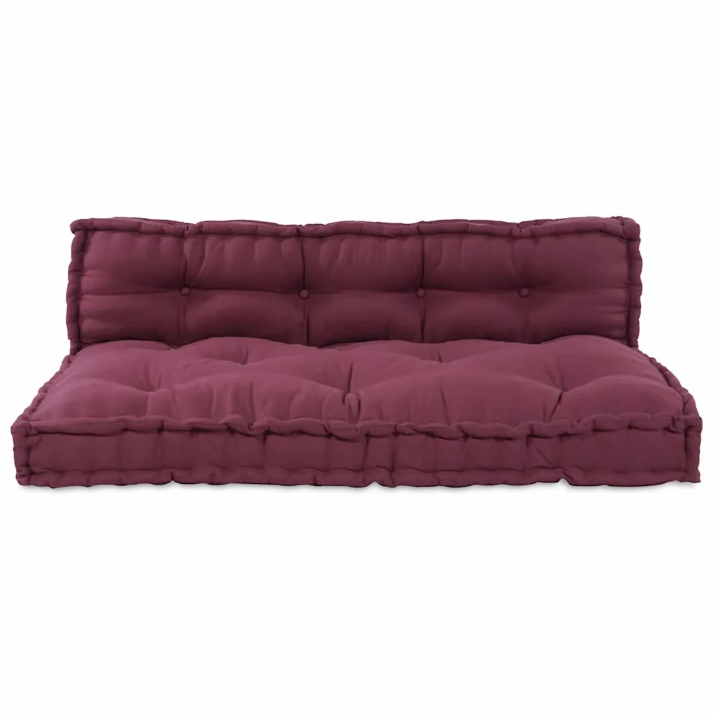 Cuscino per Divano Pallet 2 pz | Cuscini per sedie Bordeaux 120 x 80 x 38 cm